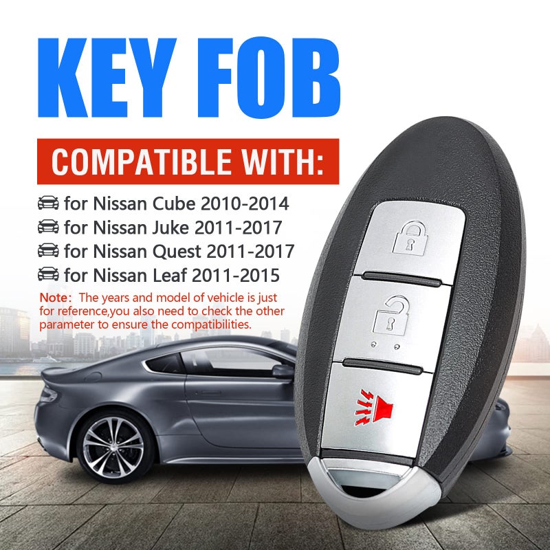 Keymall keyless Entry Remote car Key fob Replacement for for Nissan Cube Juke Leaf Quest CWTWB1U808 315MHz - Image 3